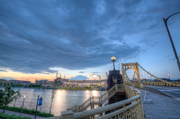 The Roberto Clemente Bridge and PNC Park HDR