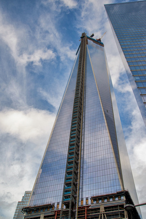Below the new World Trade Center