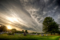 Clouds at Evans City Cemetery HDR