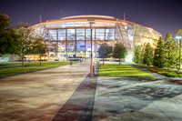 Cowboys Stadium at night in HDR