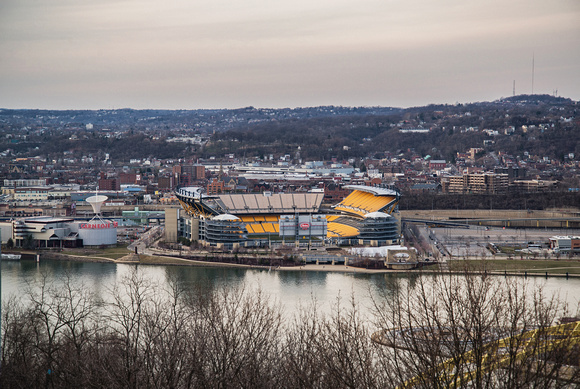 A view of Heinz Field from Mt. Washington in Pittsburgh