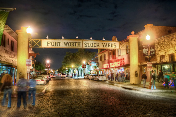 Entrance to the Ft. Worth Stockyards HDR
