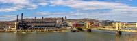 Panorama of PNC Park and the Sister Bridges during the Pittsburgh Pirates Opening Day 2016 - Print