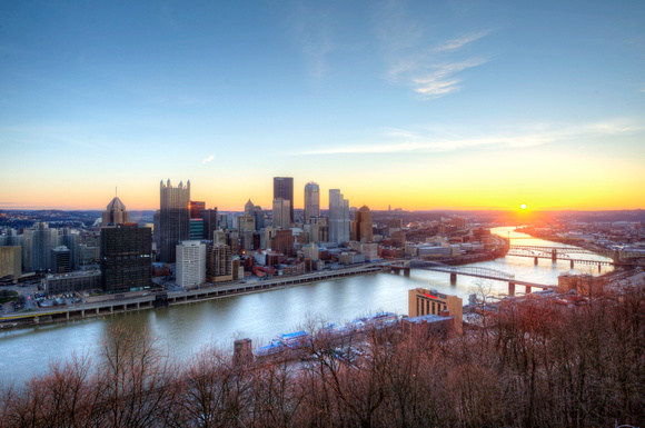 Sunrise over Pittsburgh HDR