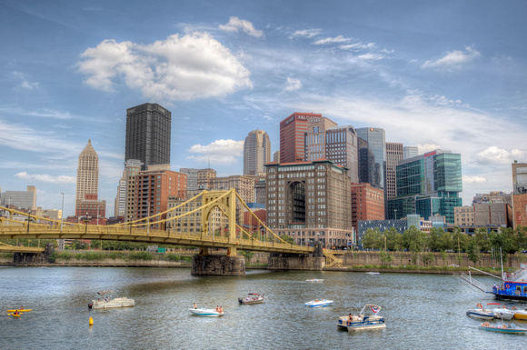 Pittsburgh skyline as seen from PNC Park HDR