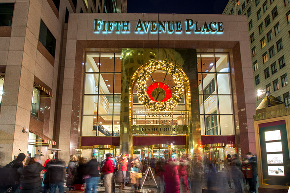 Fifth Avenue Place glows in Pittsburgh during Light Up NIght