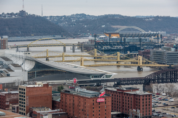 View down the Allegheny River in Pittsburgh
