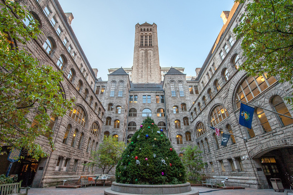 The courthouse and Christmas tree in Pittsburgh