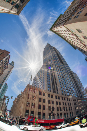 A sunflare by the Empire State Building