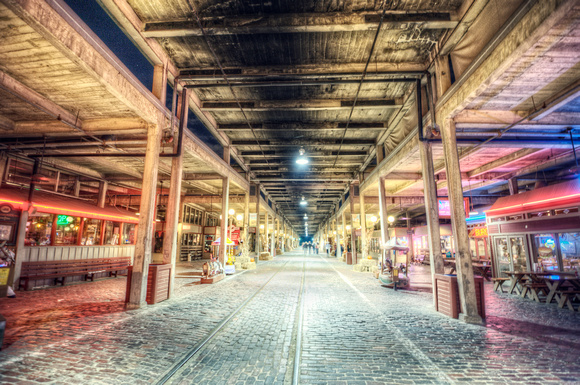 Shopping plaza in the Ft. Worth Stockyards HDR