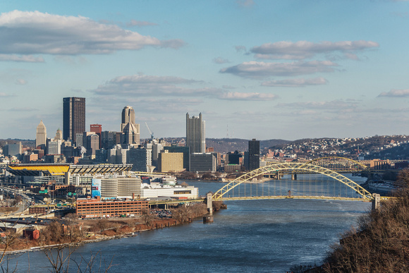 Pittsburgh skyline from beyond the West End
