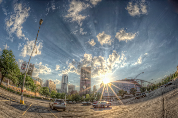 Sunflare over the Civic Arena HDR