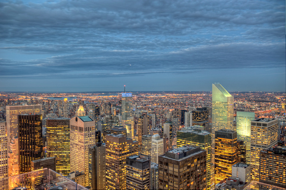 Manhattan skyline from the Top of the Rock in HDR